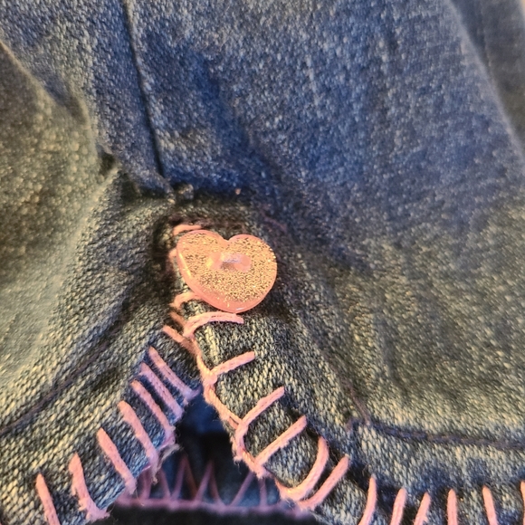 Lined blue jeans with embroidered snowflake detail - Picture 5 of 5